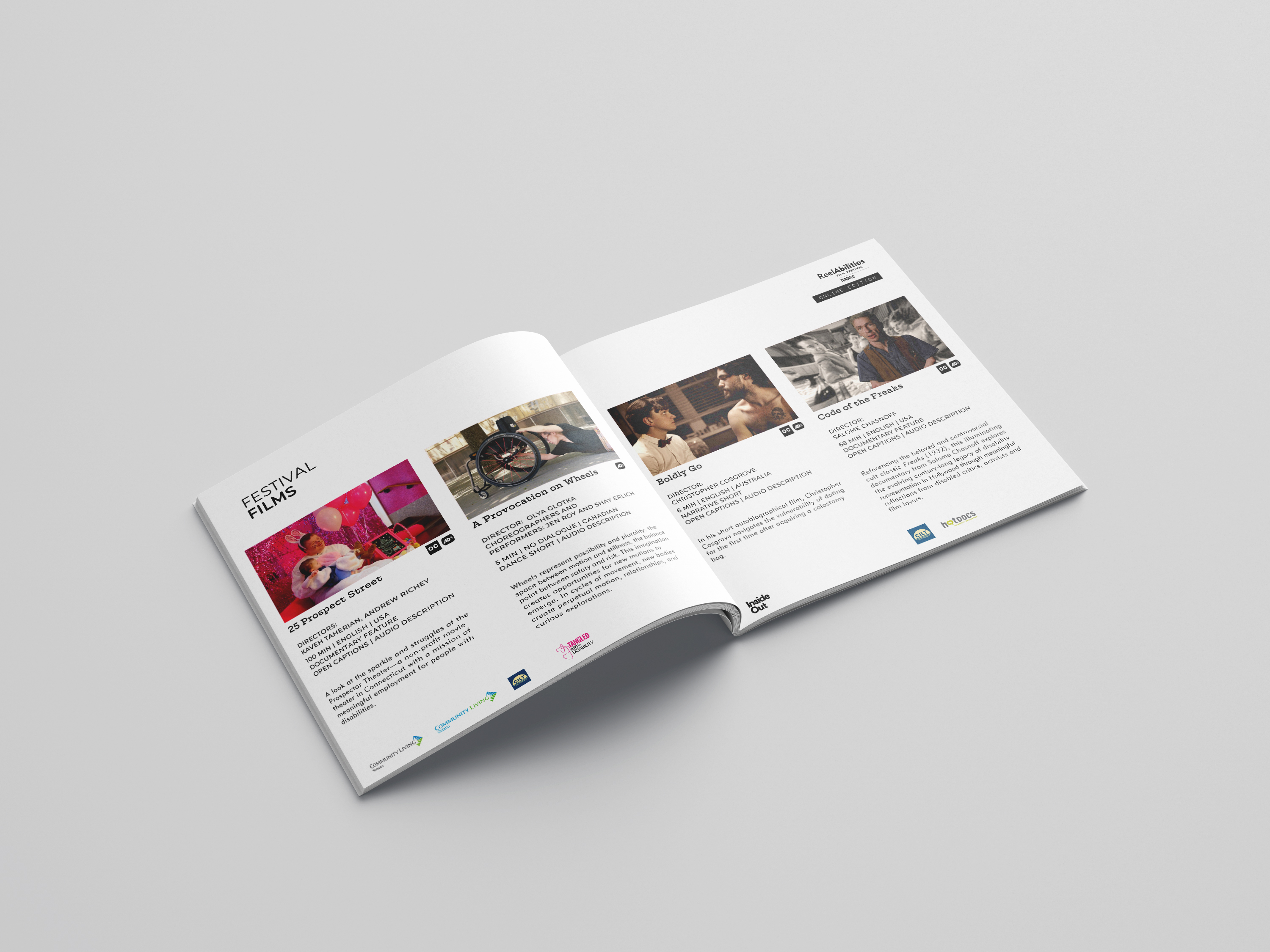 Program for 2020 ReelAbilities Film Festival Inside Spread